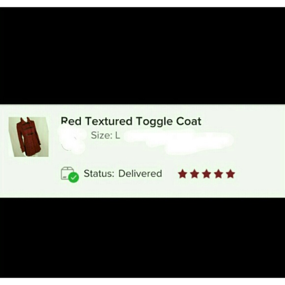 Red Textured Toggle Coat - Picture 4 of 4